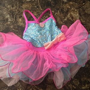 Weissman Sparkling Pink and Blue Girls Dance Costume